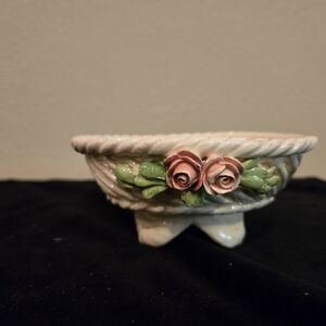 Decorative Ceramic Bowl with Floral Design
